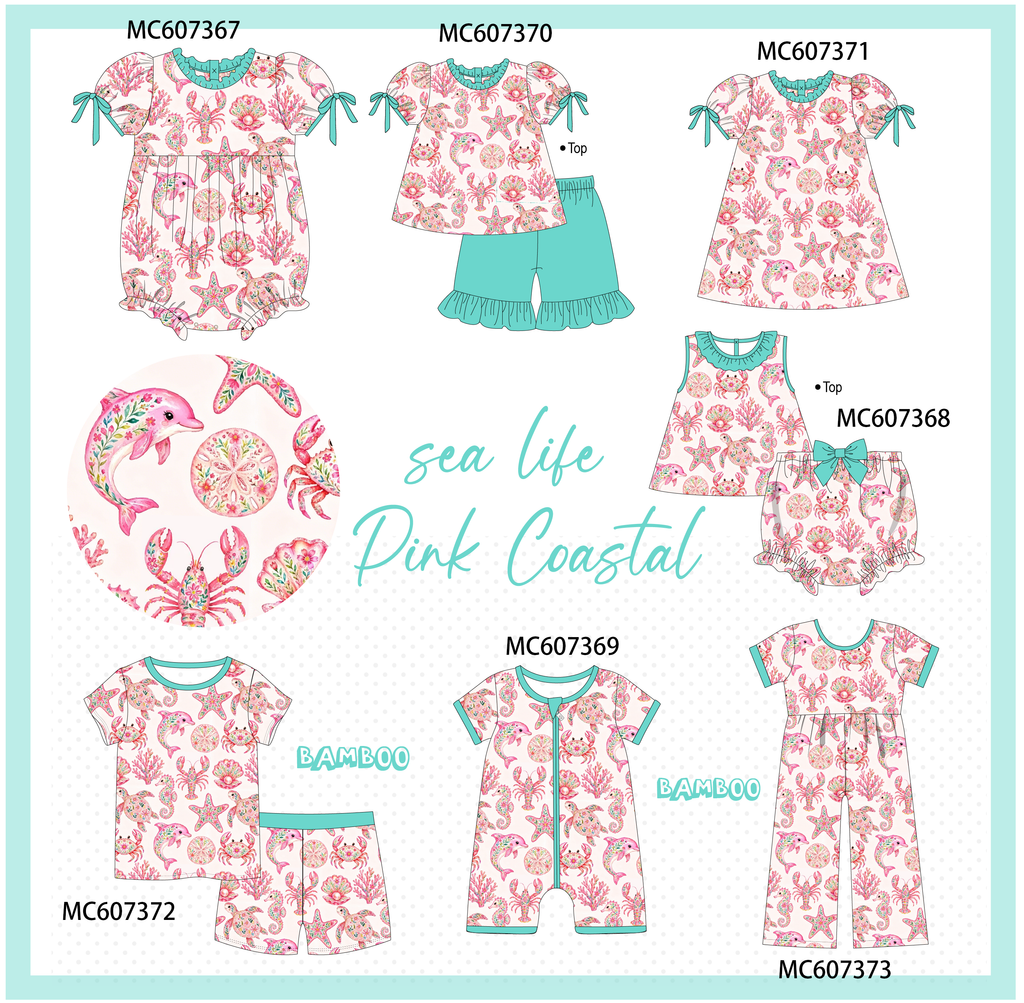 PO99 Pink coastal print collection