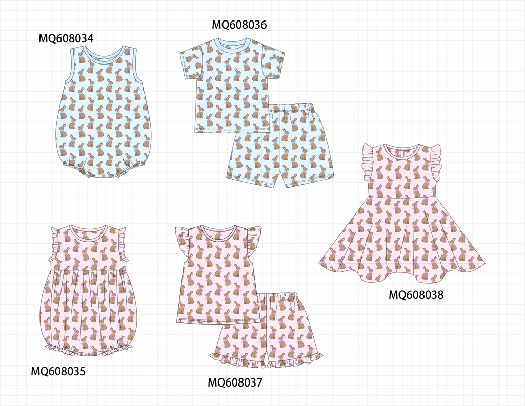 ETA MARCH 2026-po103 Pink easter bunny print collection