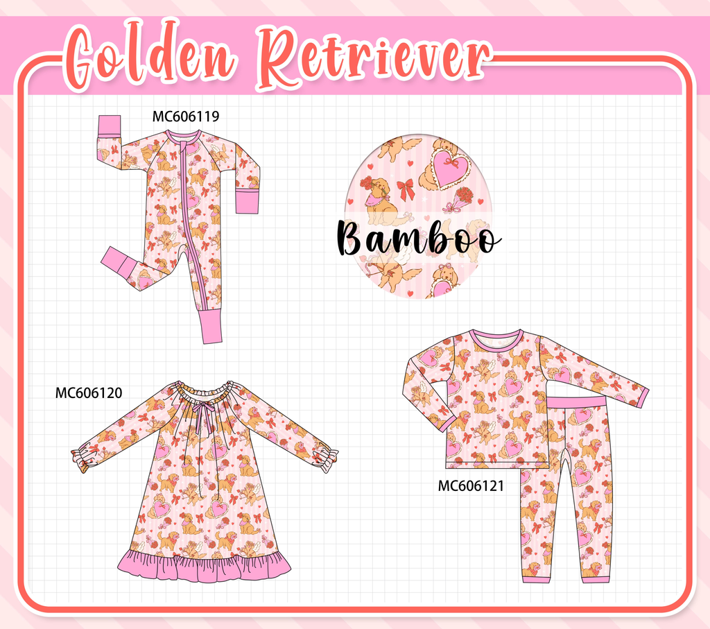 PO95 Pink golden retriever bamboo collection - ETA early December to LC
