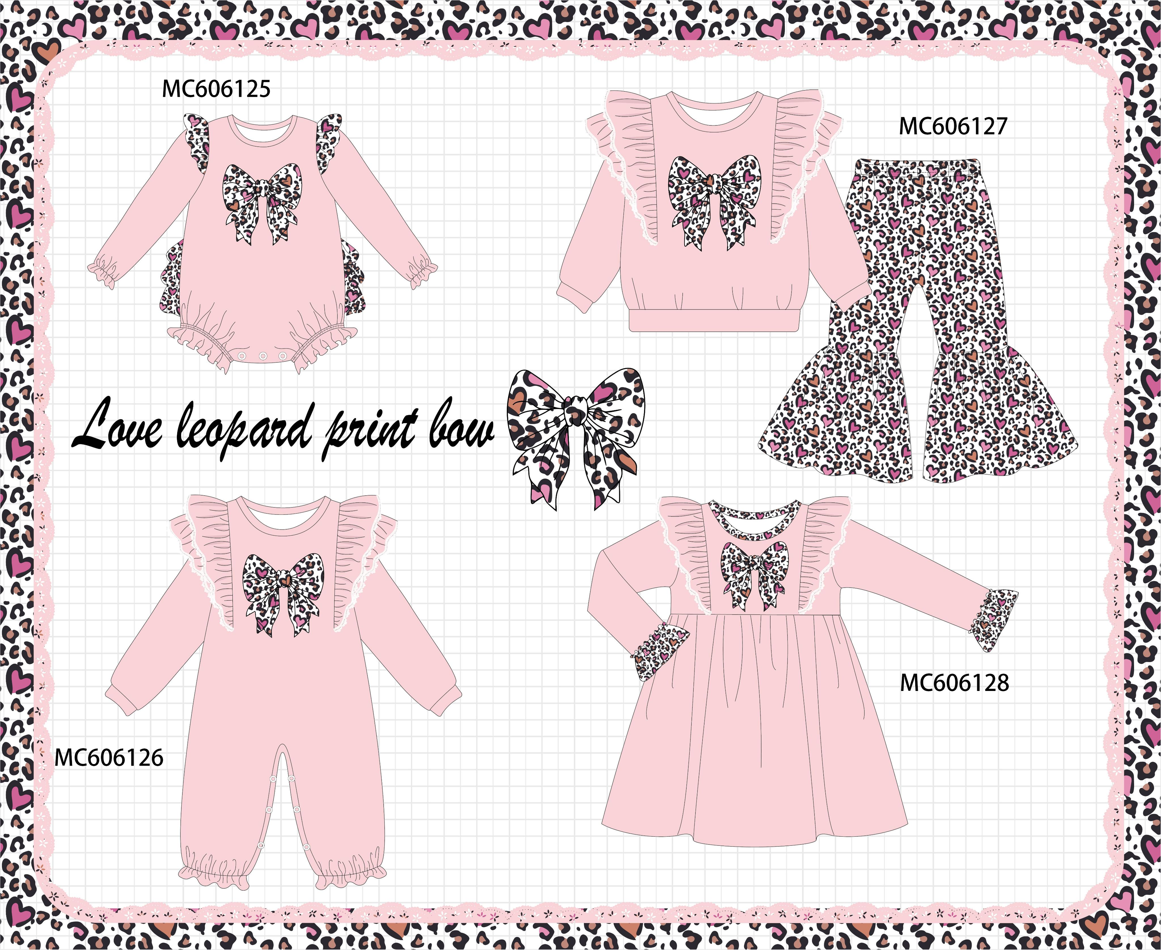 PO95 Pink leopard bow heart colllection - ETA early December to LC