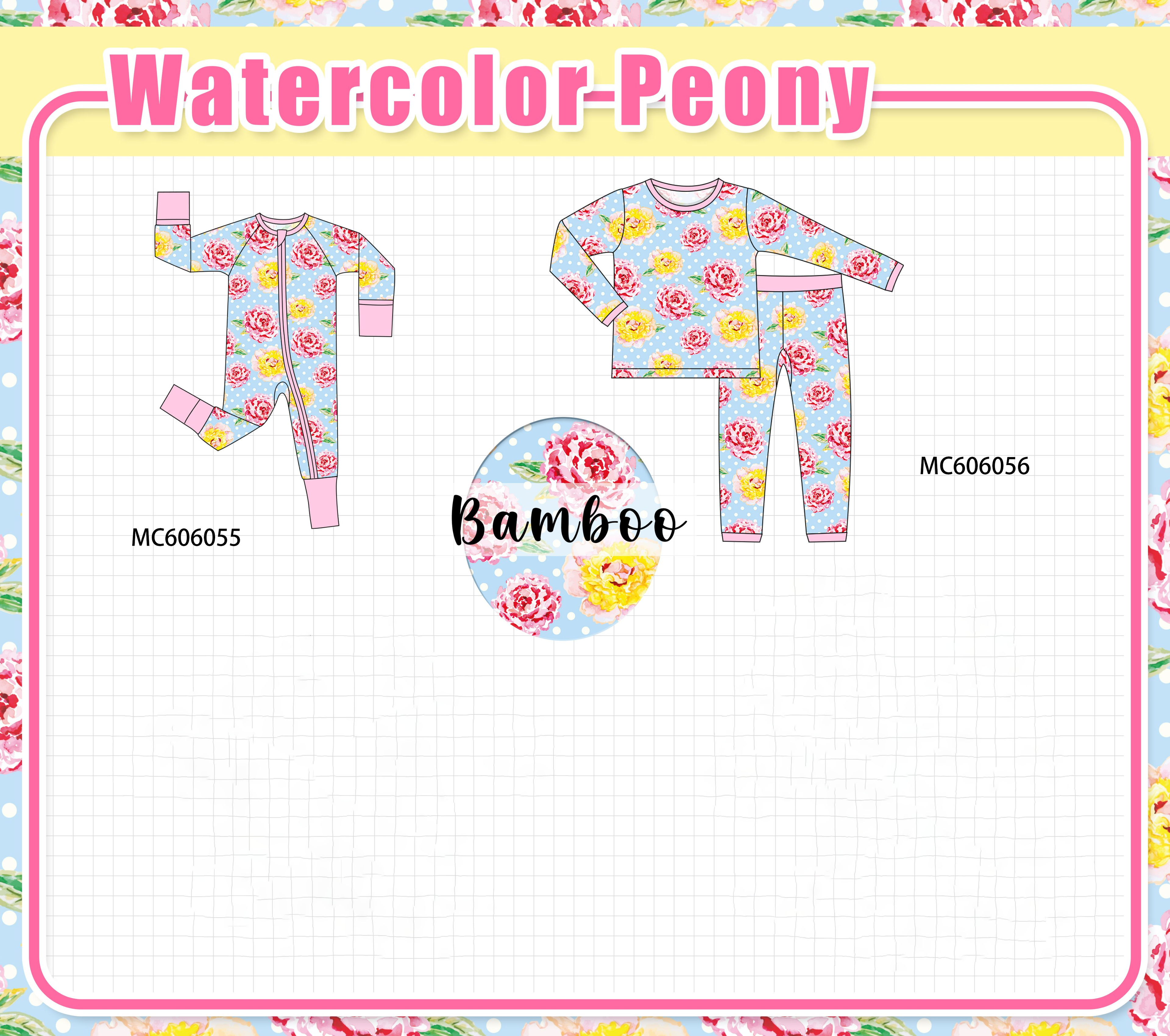 PO95 Pink peony bamboo collection - ETA early December to LC