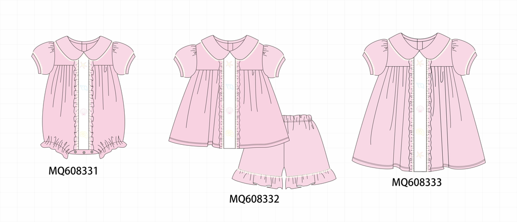 ETA MARCH 2026-po103 Pink starfish shell embroidery collection