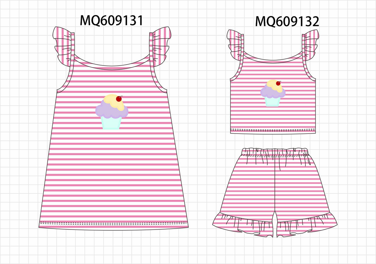 PO106 Pink stripe cake applique collection- ETA APRIL