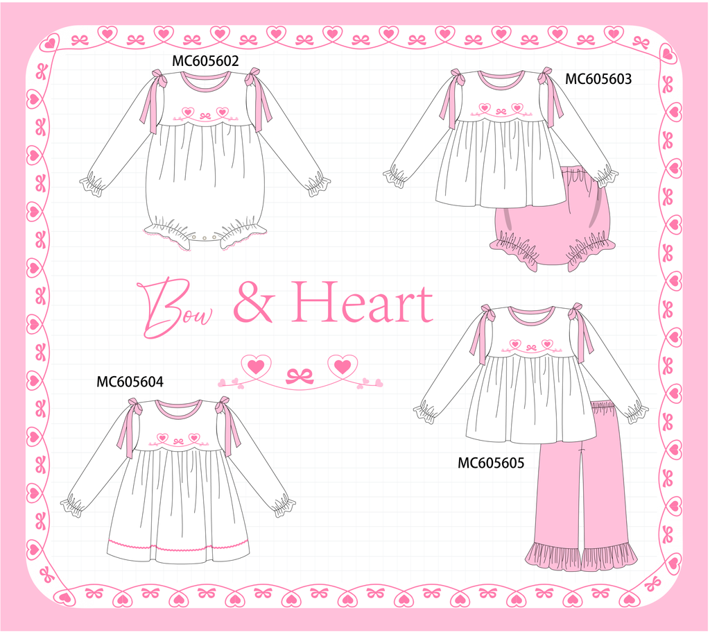 PO95 Pink valentine's day bow heart collection - ETA early December to LC