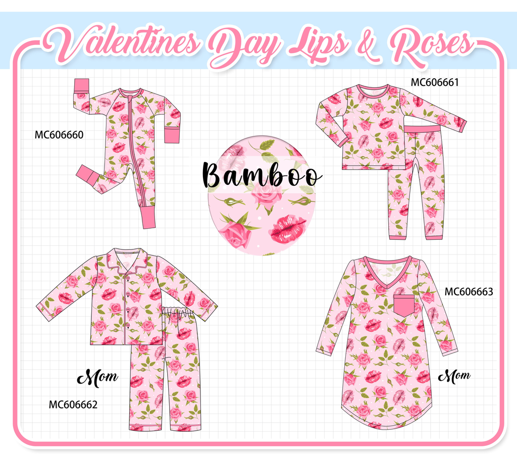PO96 Pink valentine's day rose bamboo collection - ETA December to LC