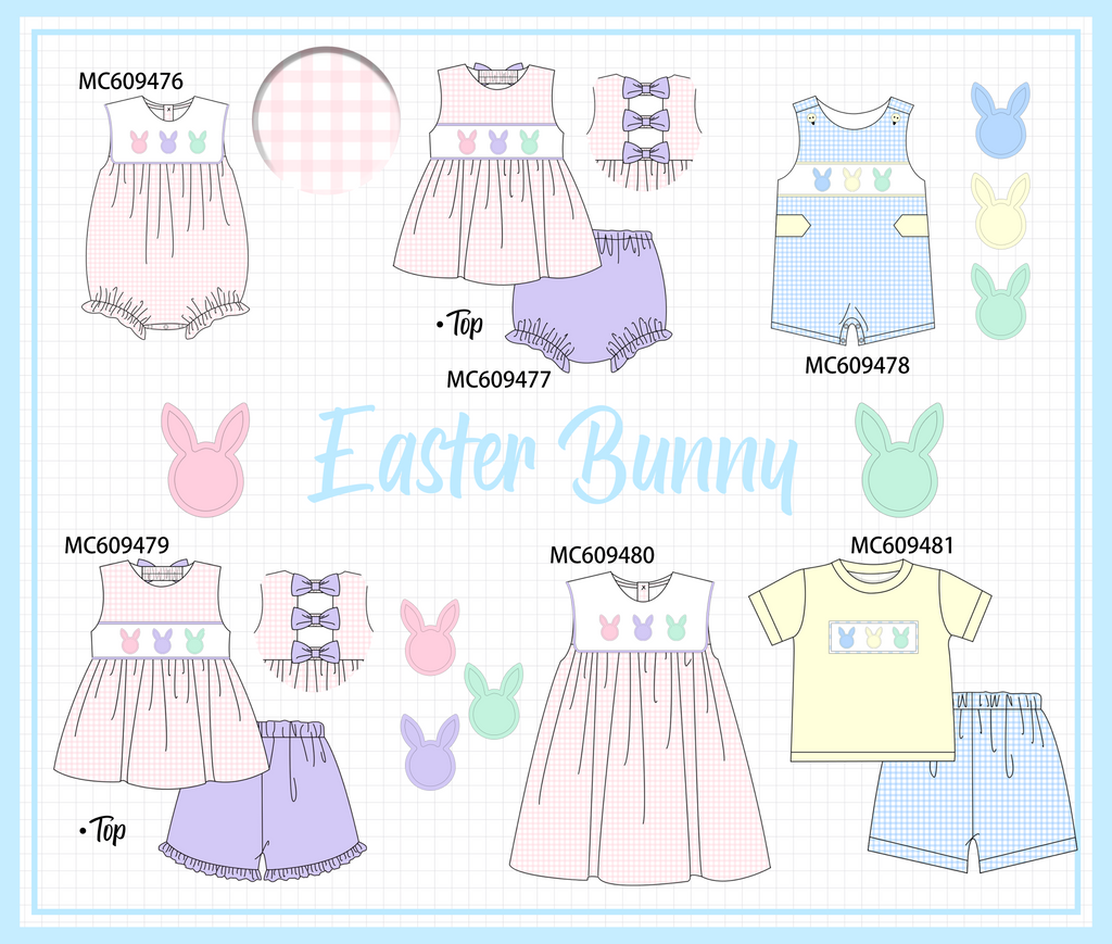 ETA MARCH 2026-po104 Purple easter bunny embroidery collection