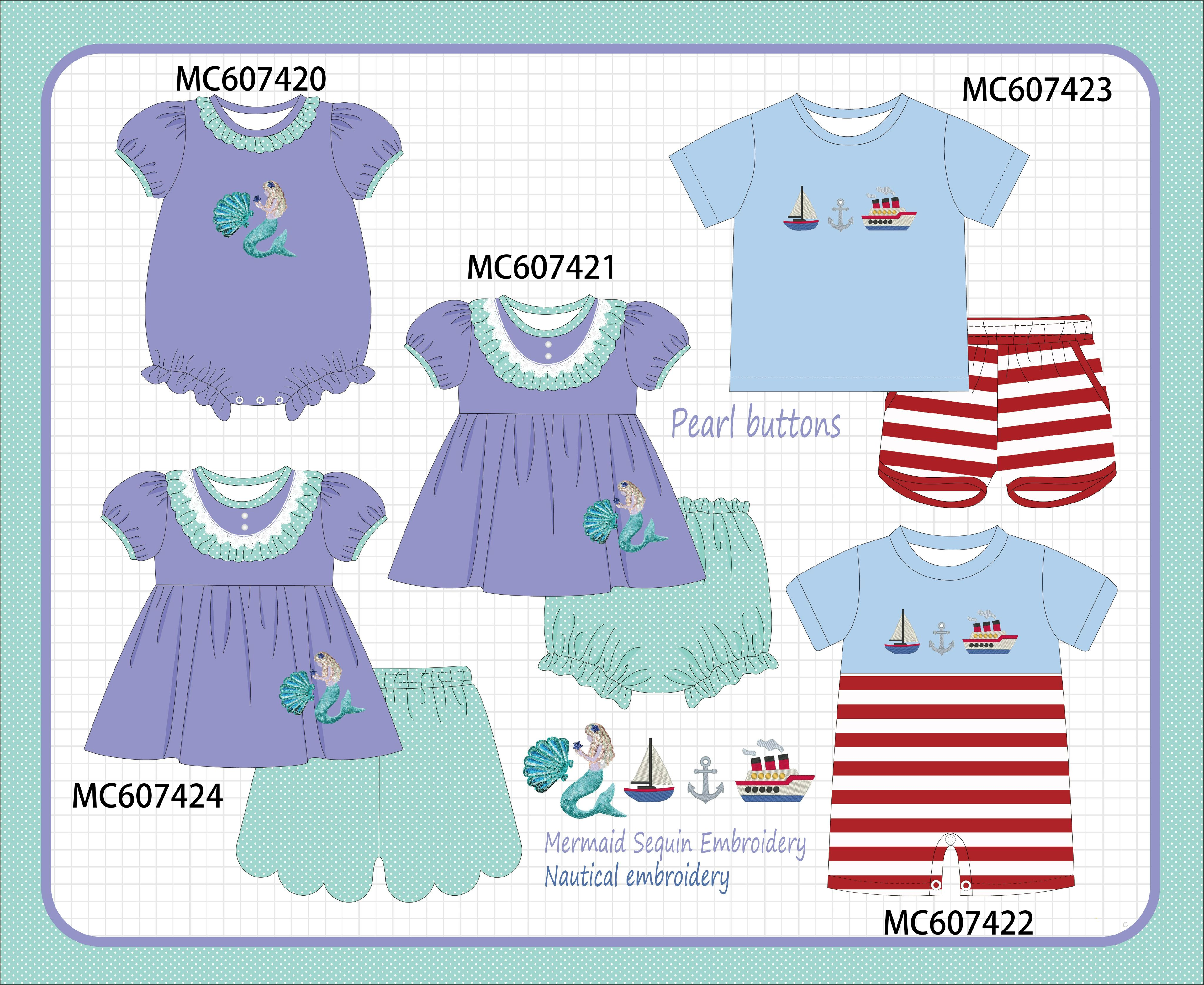 PO99 Purple mermaid sequin embroidery collection