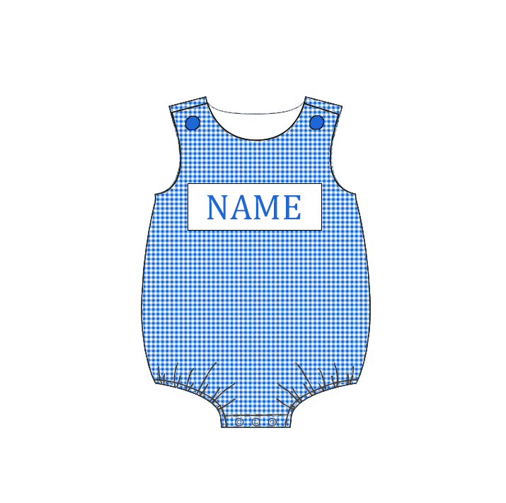 Blue Plaid Machine Smock - ETA NOVEMBER