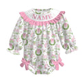 Pink Illustrated Christmas Machine Smock (Custom) - ETA NOVEMBER