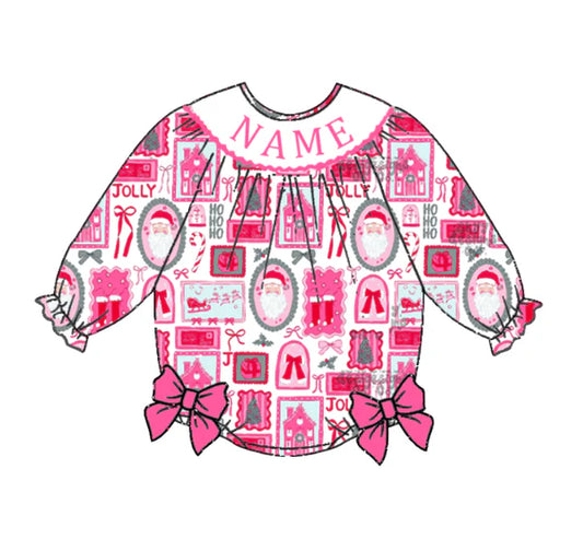 Pink Christmas Machine Smock - ETA Early October