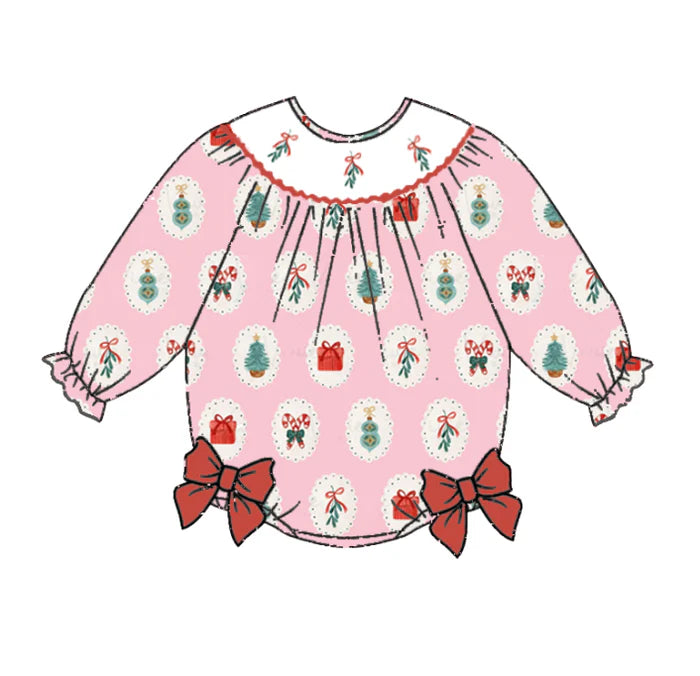 Light Pink Christmas Machine Smock (Non Custom)- ETA Early October