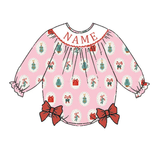 Light Pink Christmas Machine Smock - ETA Early October