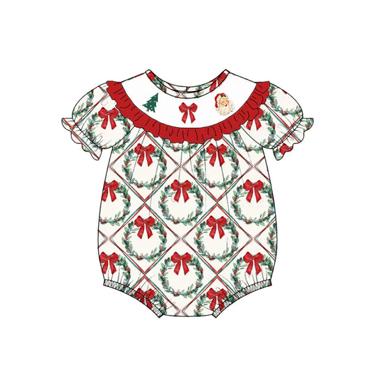 Christmas Wreath + Santa Machine Smock - ETA Early October