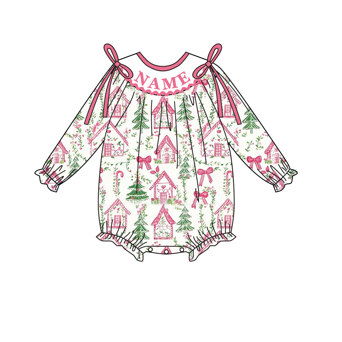 Christmas Floral Machine Smock - ETA NOVEMBER