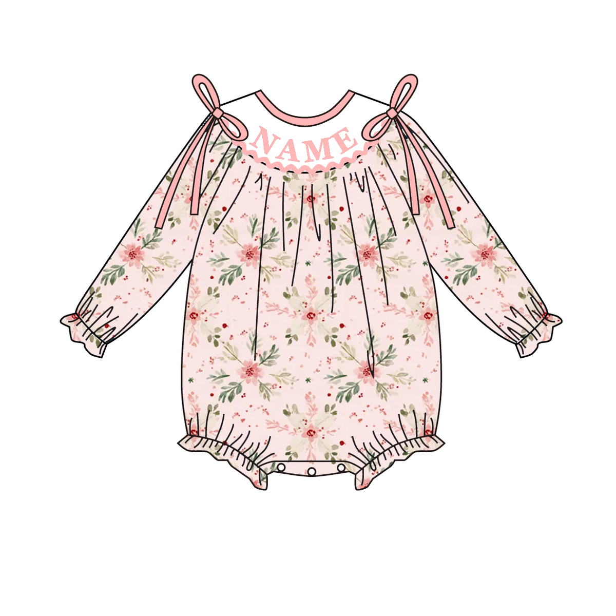 Holiday Blooms Machine Smock - ETA NOVEMBER