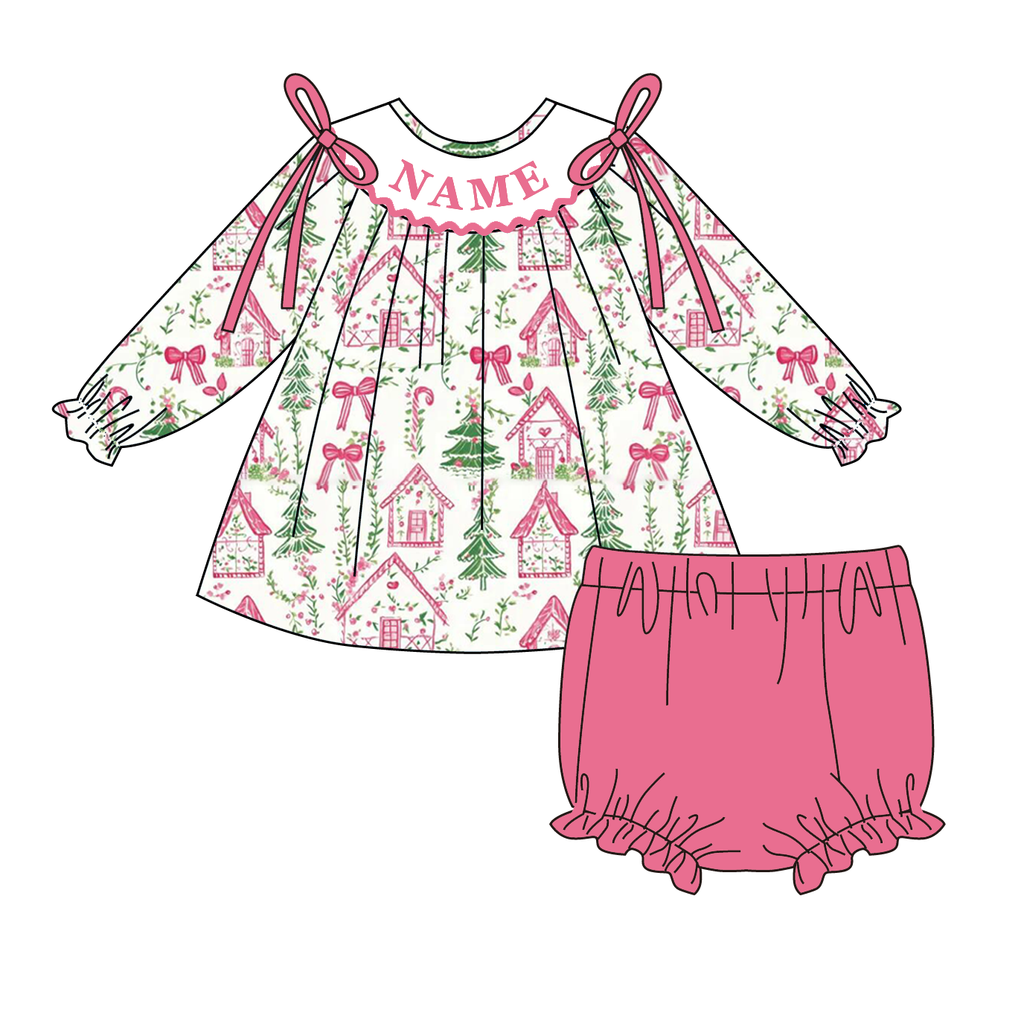 Christmas Floral Machine Smock - ETA NOVEMBER