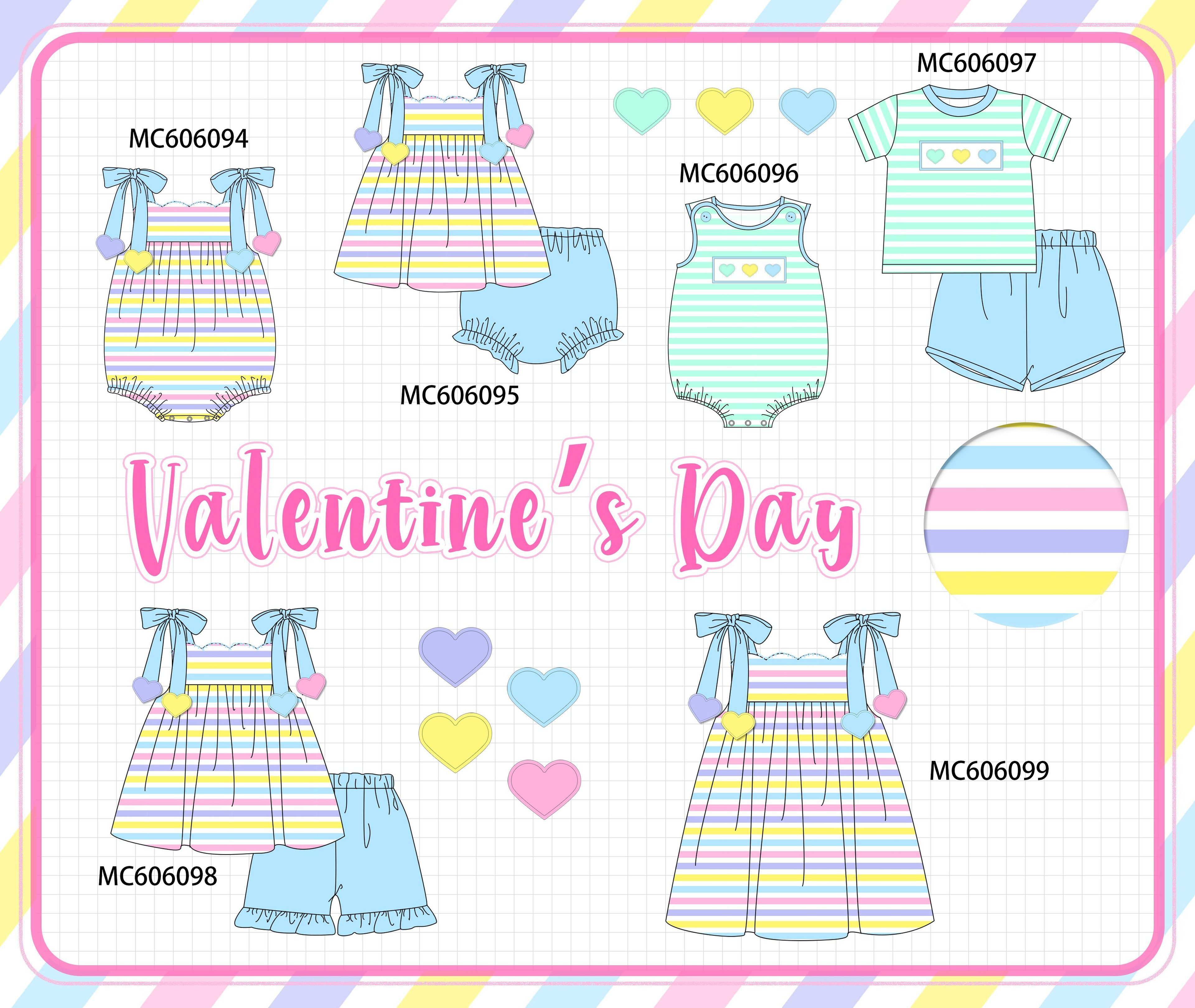 PO95 Rainbow stripe valentine heart applique collection - ETA early December to LC