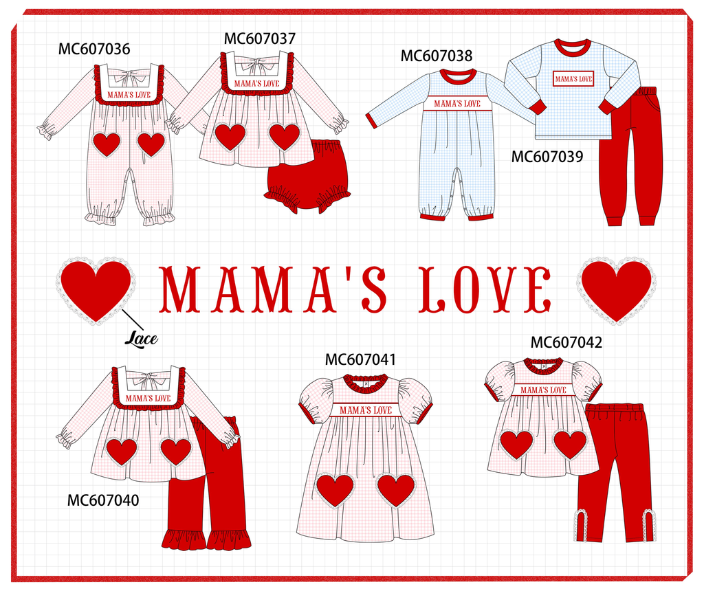 PO98 Red&blue MAMA'S LOVE embroidery lace collection  - ETA January to LC