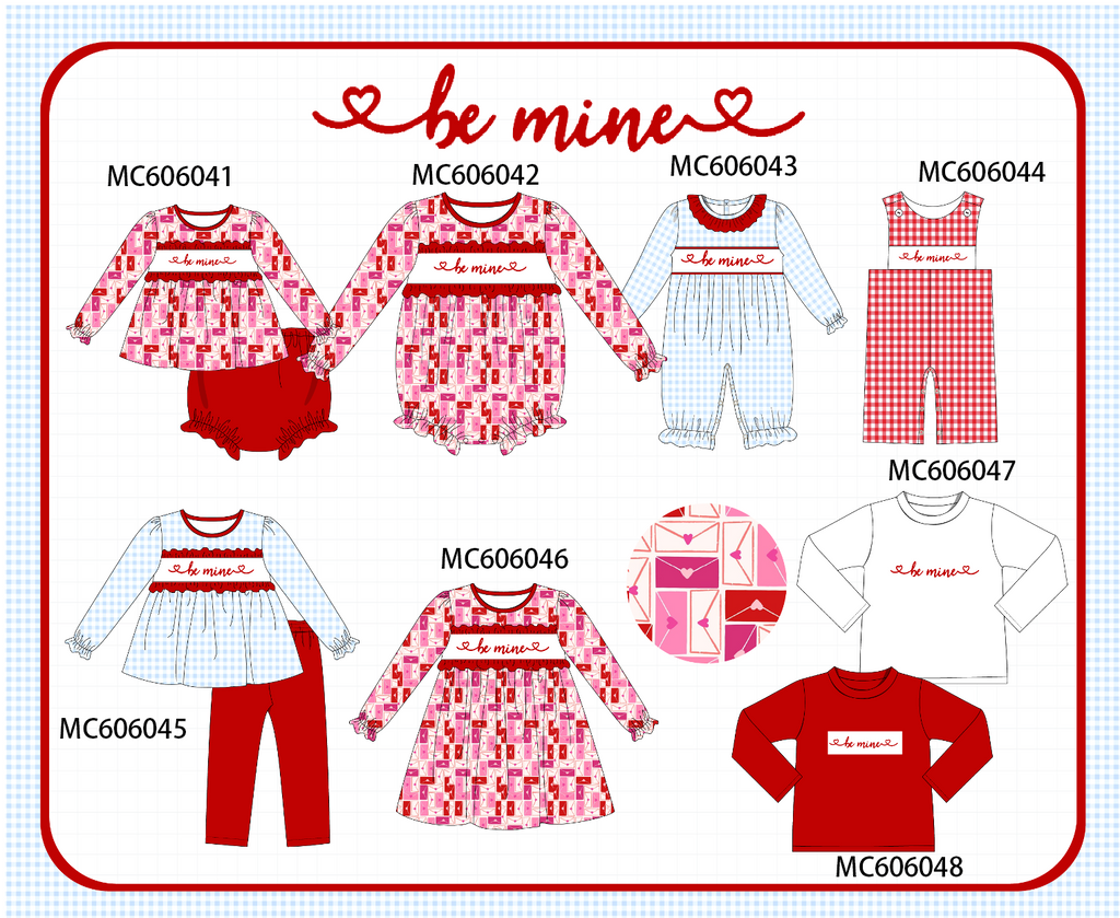 PO95 Red&blue be mine embroidery collection - ETA early December to LC