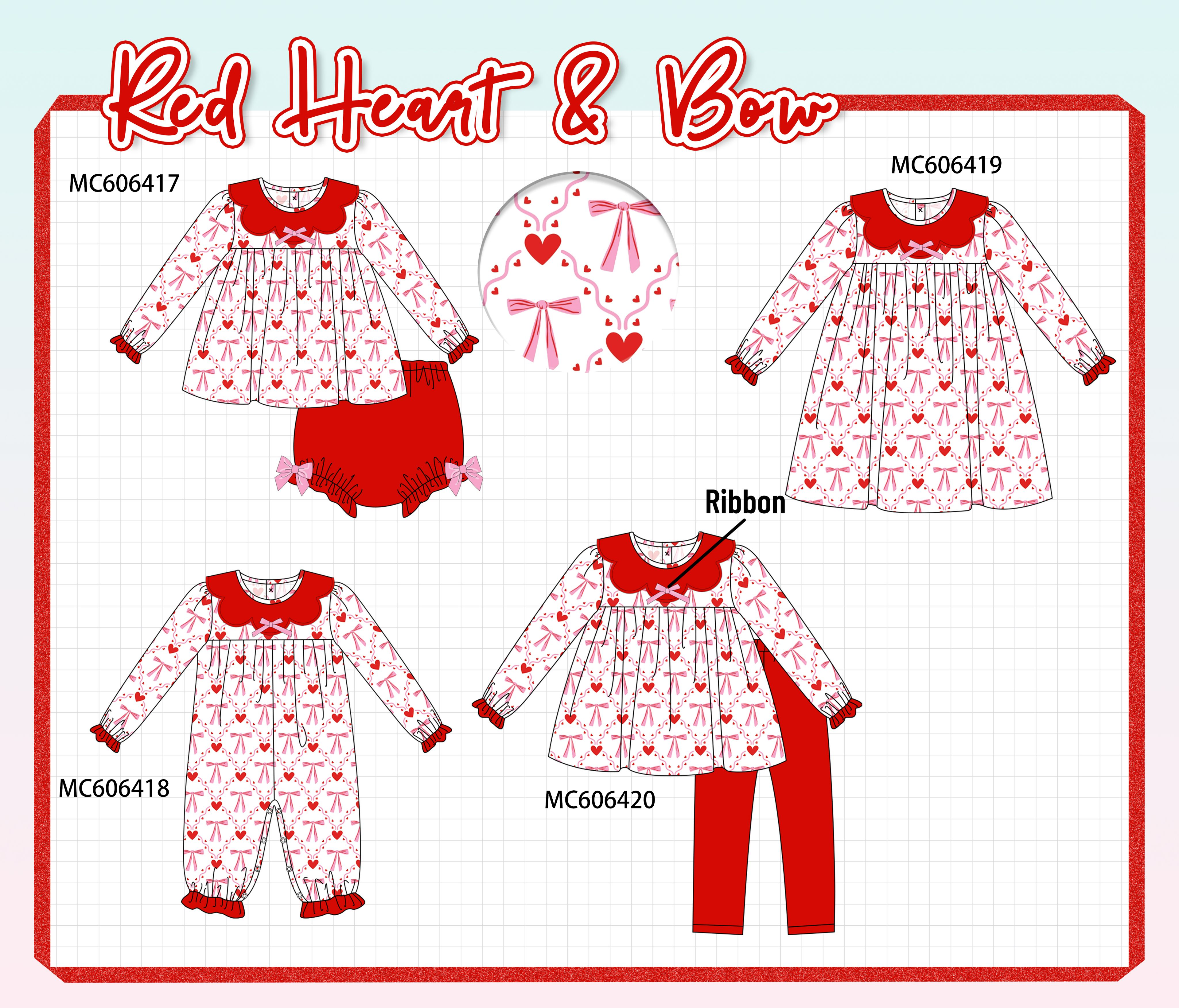 PO96 Red heart bow print collection - ETA December to LC