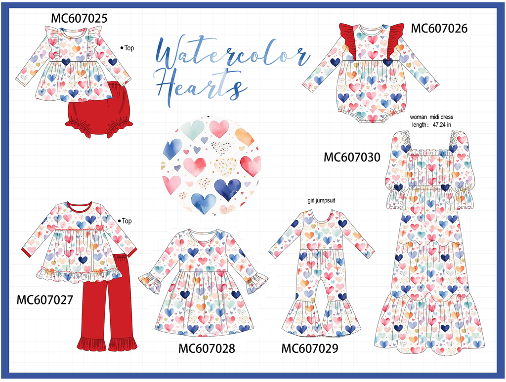 PO98 Red valentine's day heart print collection  - ETA January to LC