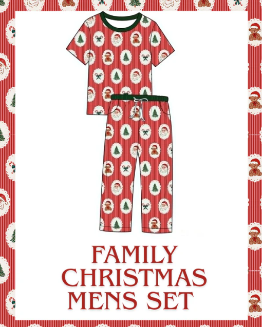 Preorder - Family Christmas Bamboo Mens Set / ETA October