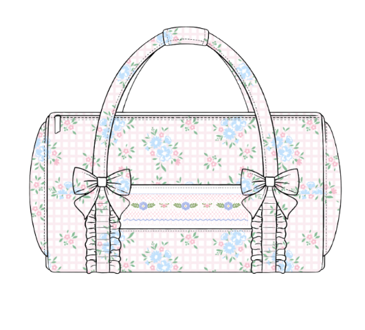 Birthday Luggage - Hand Smocked - Floral Check - ETA September to LC