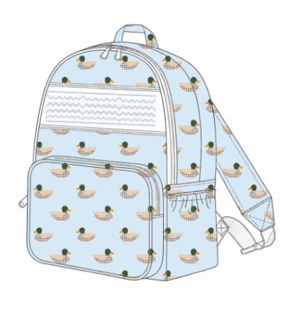 Birthday Luggage - Hand Smocked - Mallards - ETA September to LC