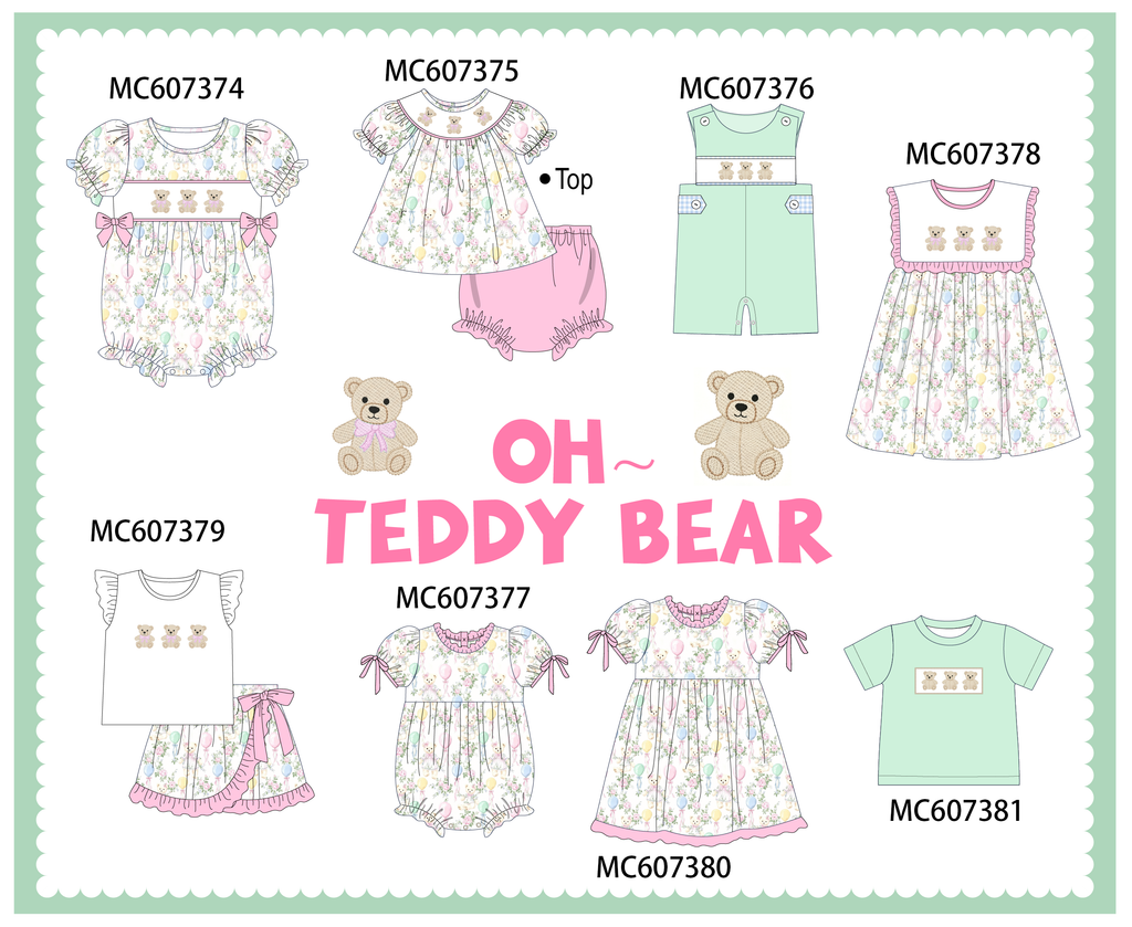 PO99 Teddy bear embroidery collection