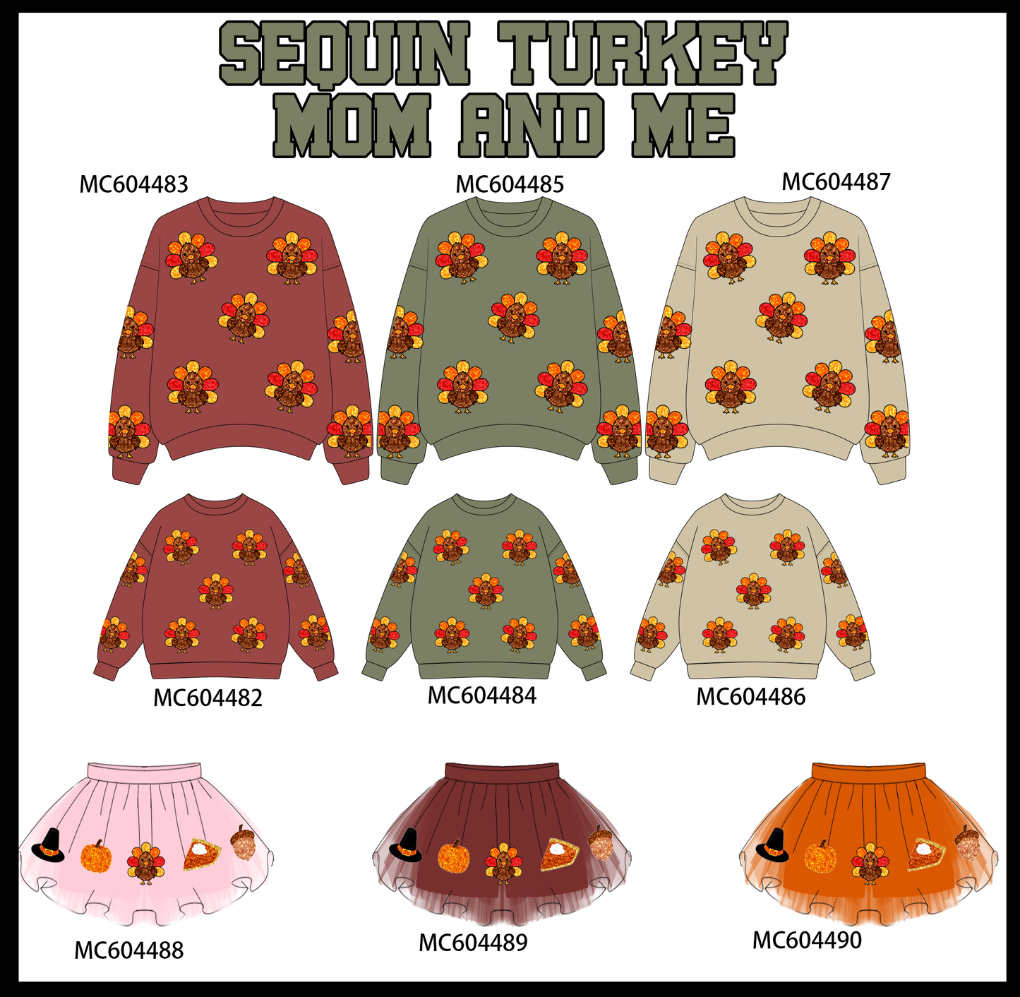 PO88 Turkey sequin mom&me collection (ETA September to LC)