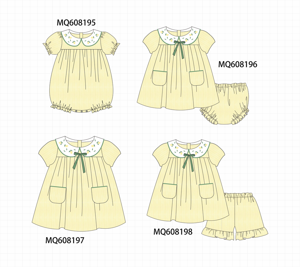 ETA MARCH 2026-po103 Yellow lemon embroidery collection