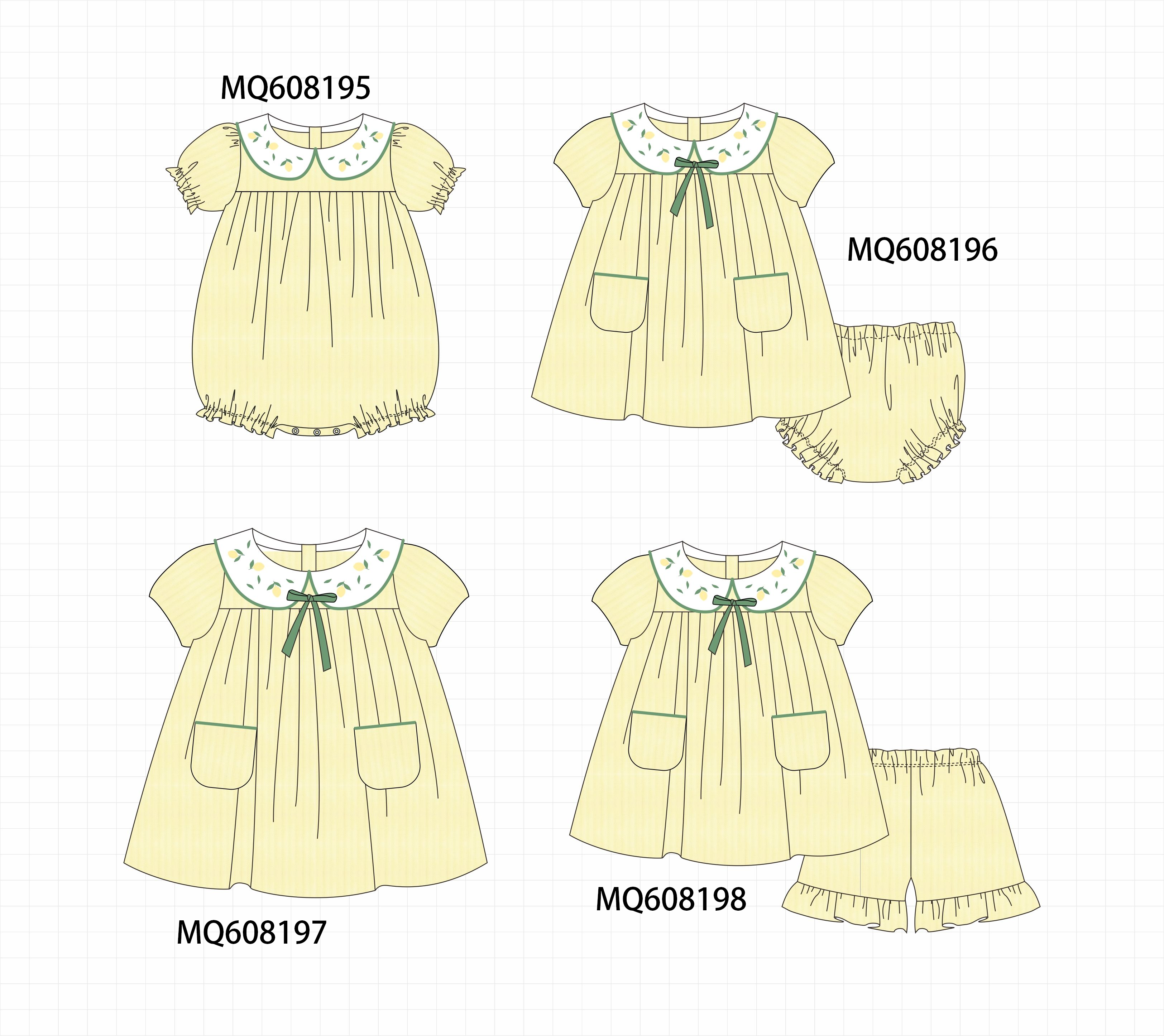 ETA MARCH 2026-po103 Yellow lemon embroidery collection