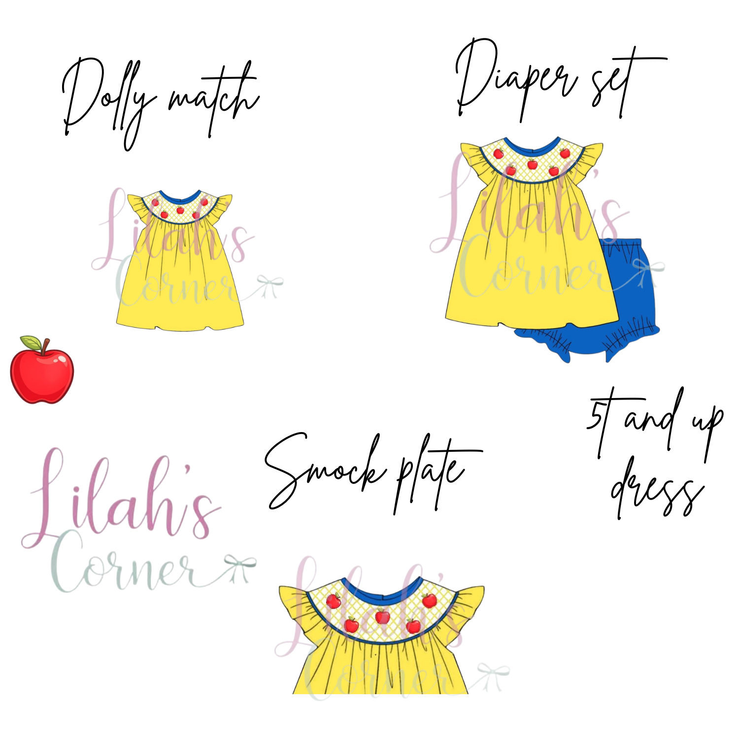 Hand smock everyday princess bloomer set