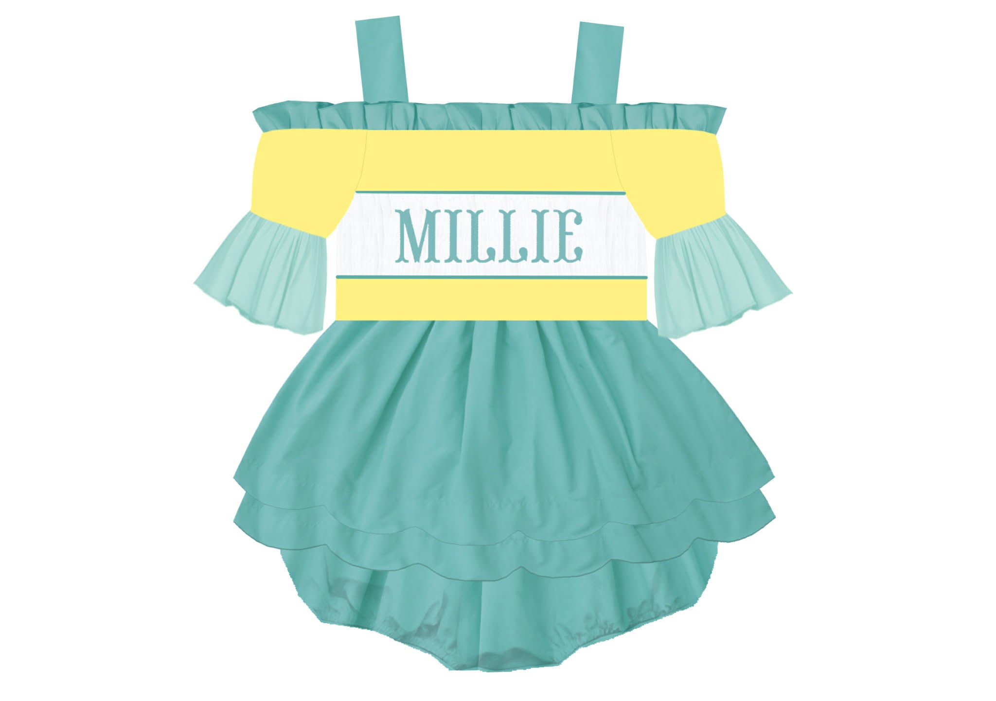 Hand Smocked Pretty As Princess Bubble