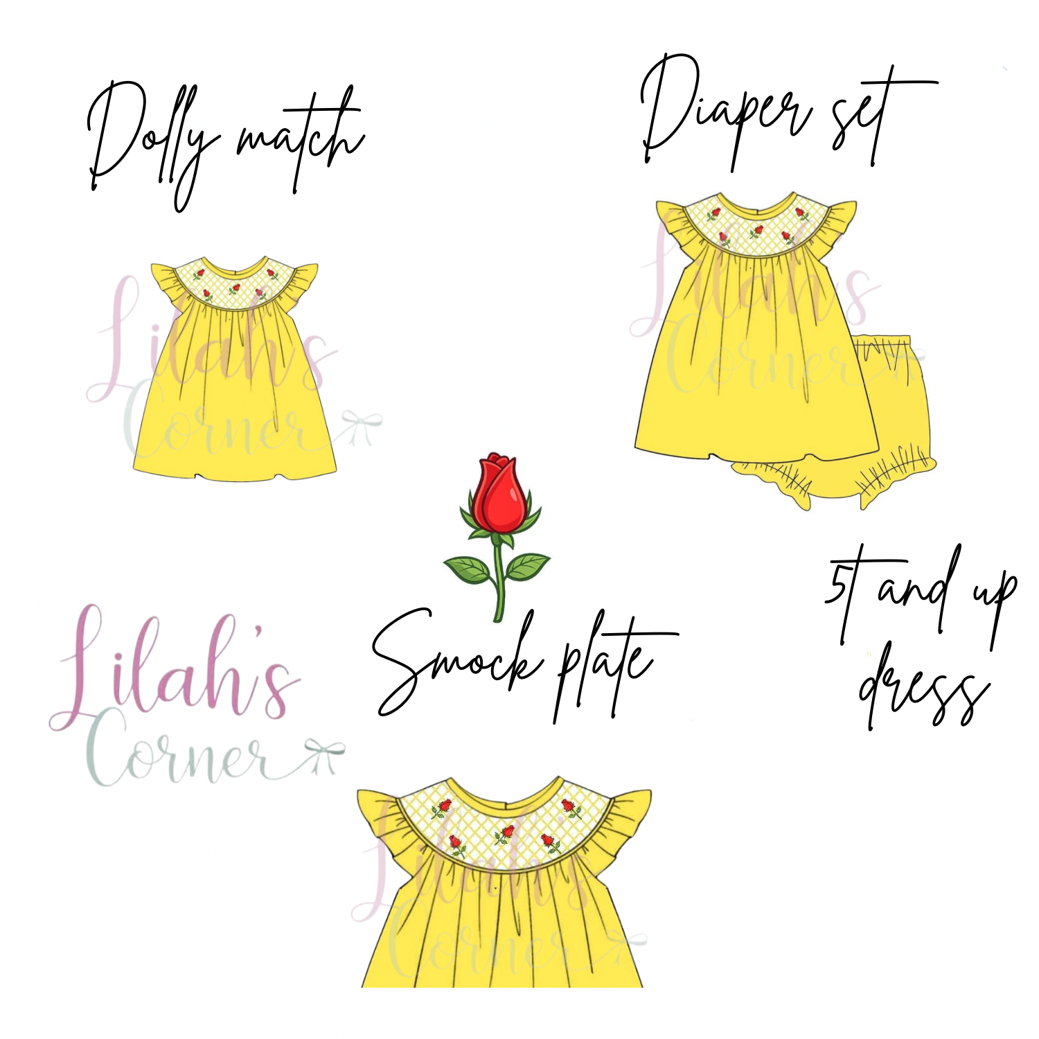 Hand smock everyday princess bloomer set