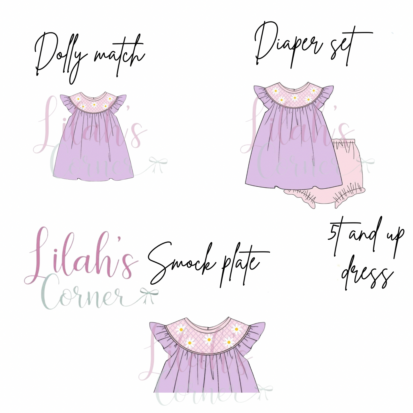 Hand smock everyday princess bloomer set