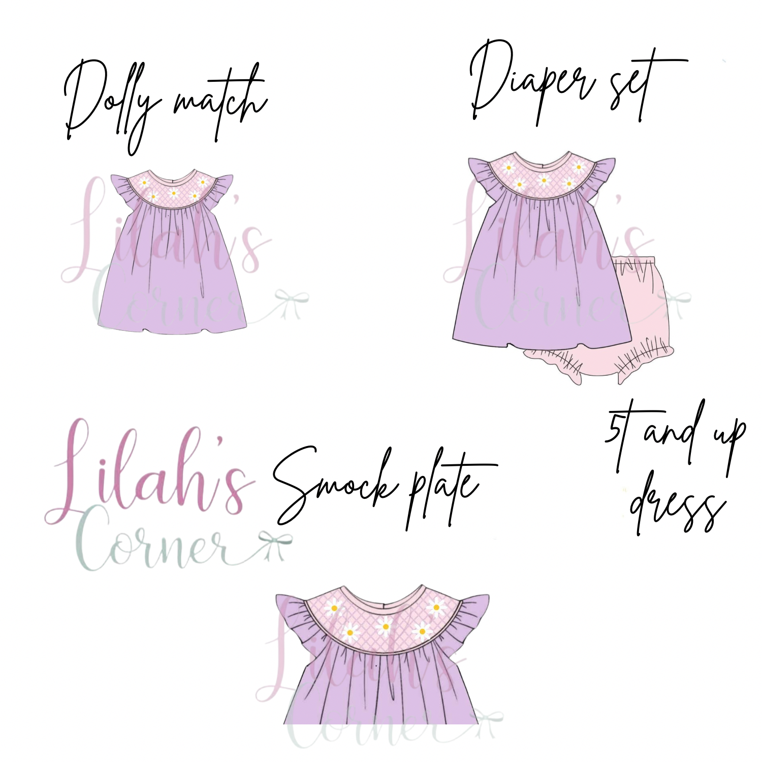 Hand smock everyday princess bloomer set