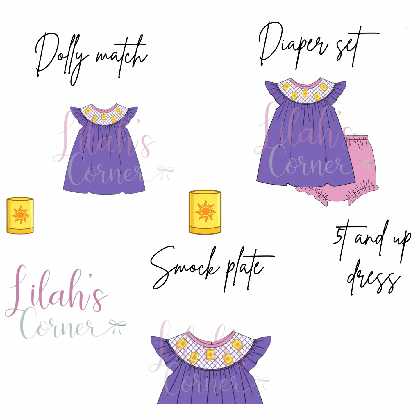 Hand smock everyday princess bloomer set