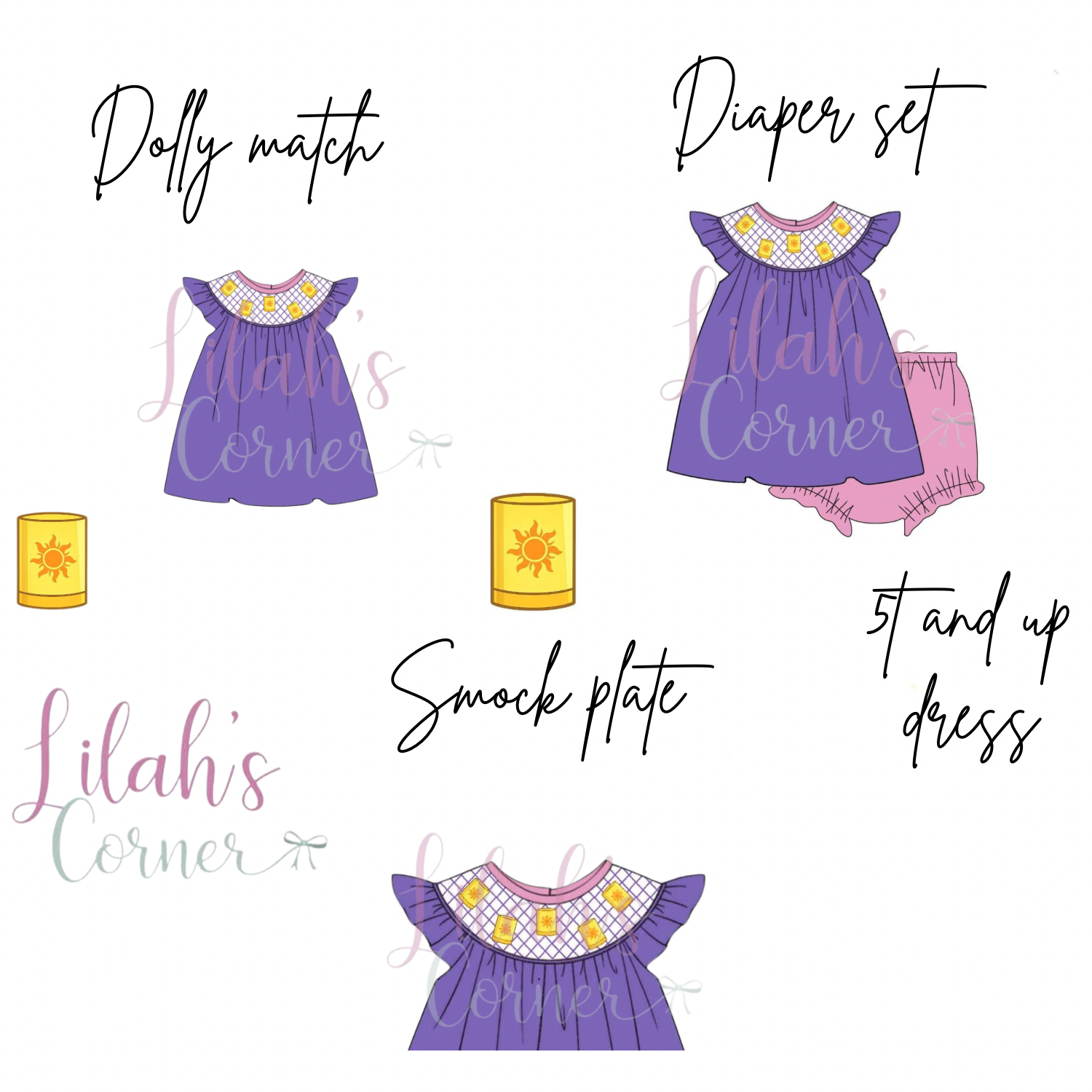 Hand smock everyday princess bloomer set