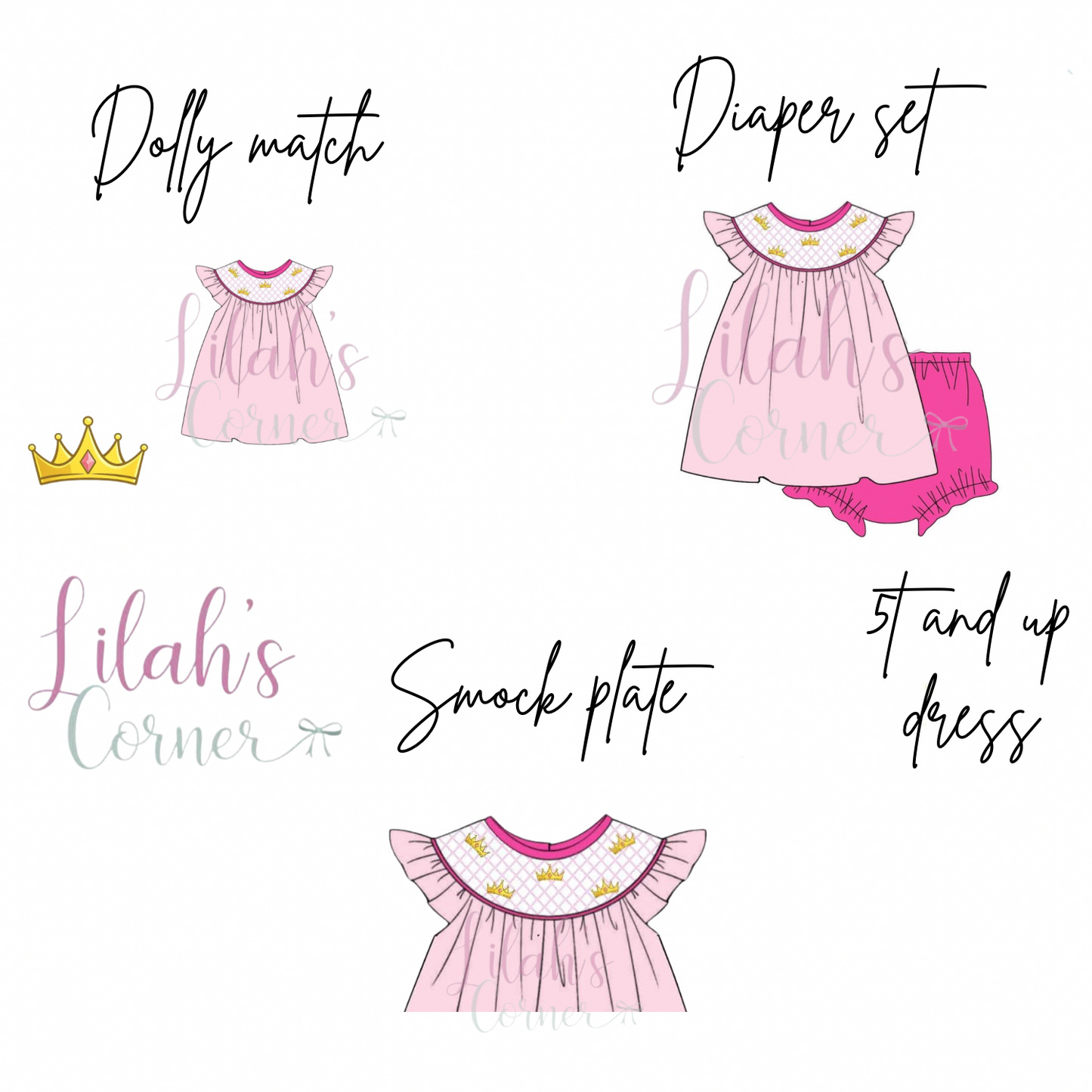Hand smock everyday princess bloomer set