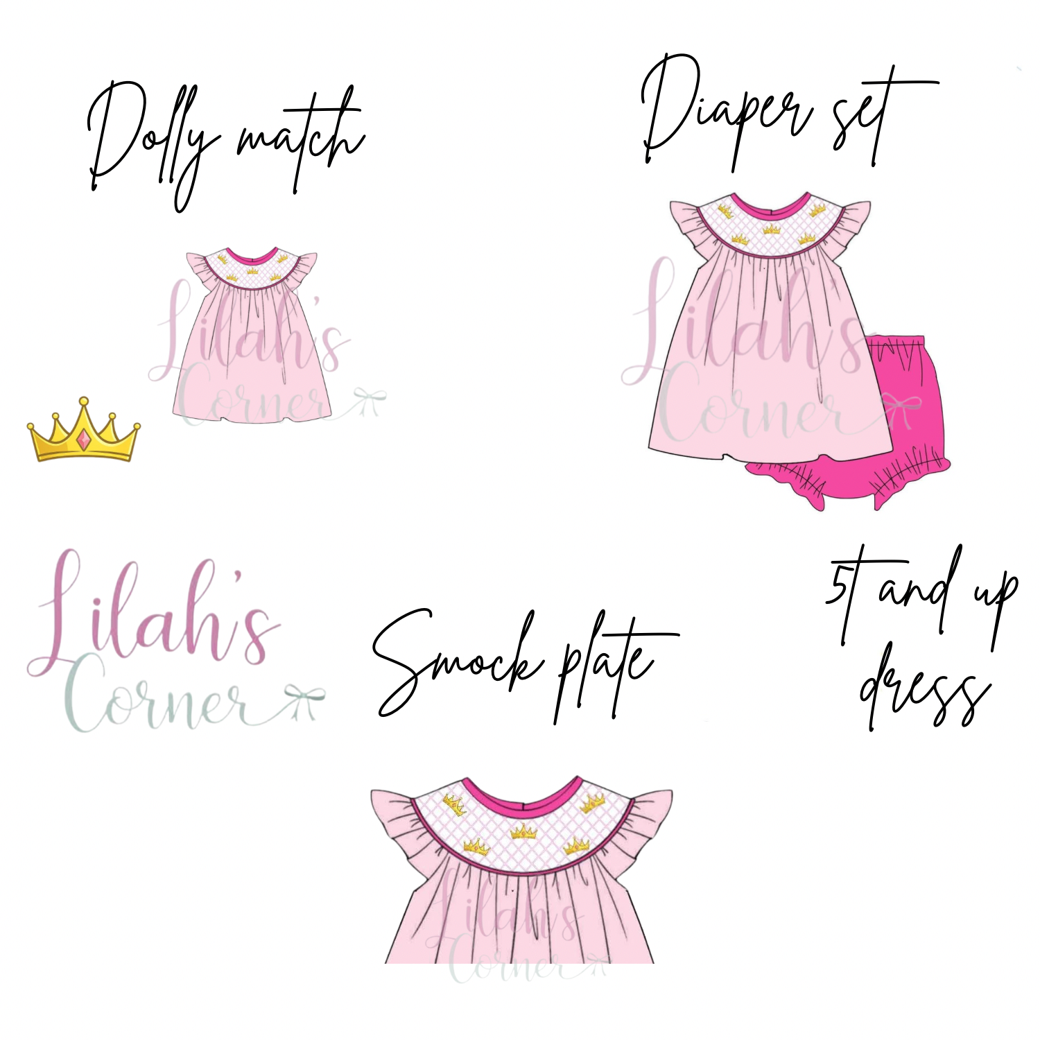 Hand smock everyday princess bloomer set