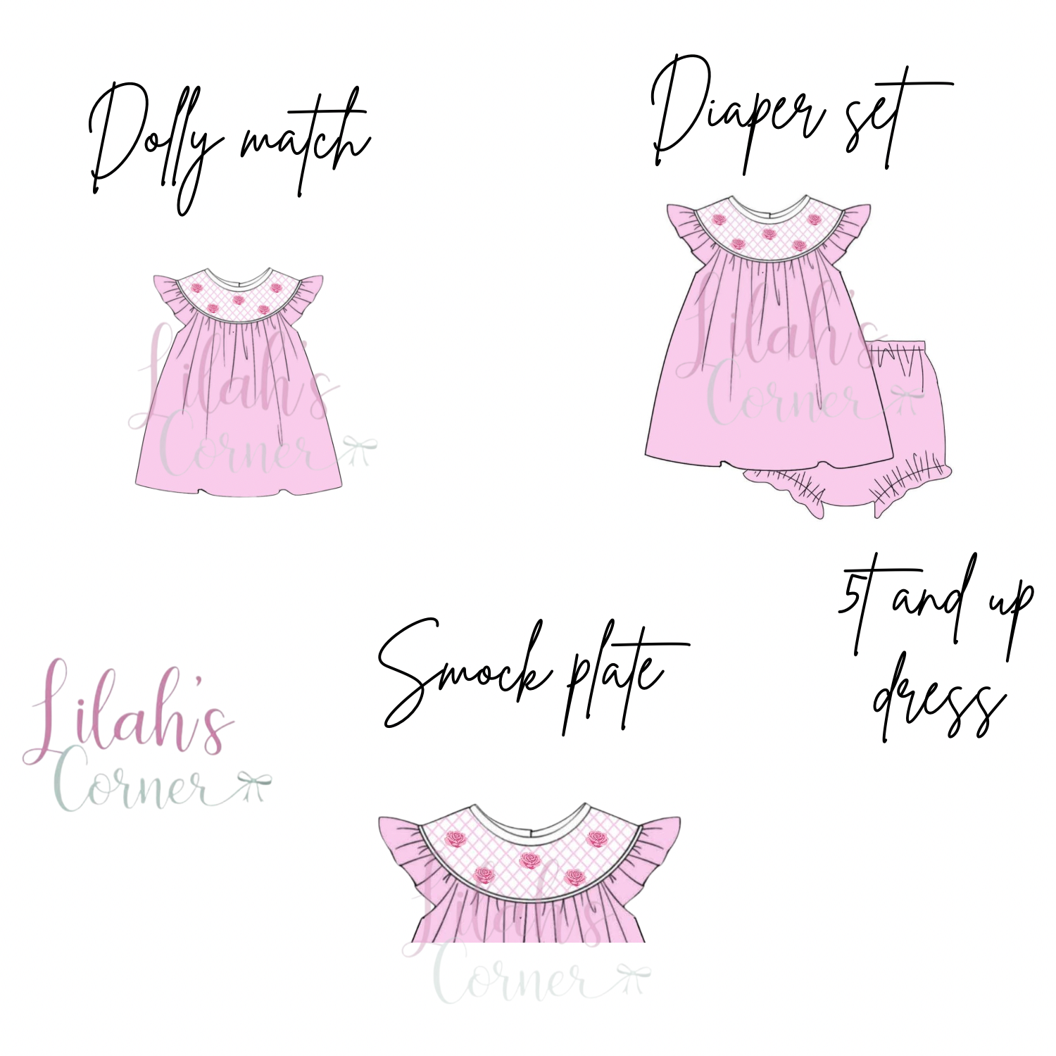 Hand Smock Princess Doll dress
