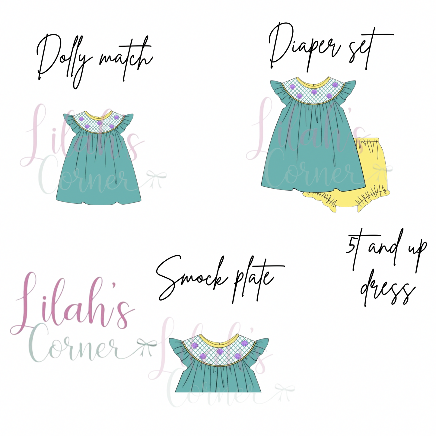 Hand smock everyday princess bloomer set