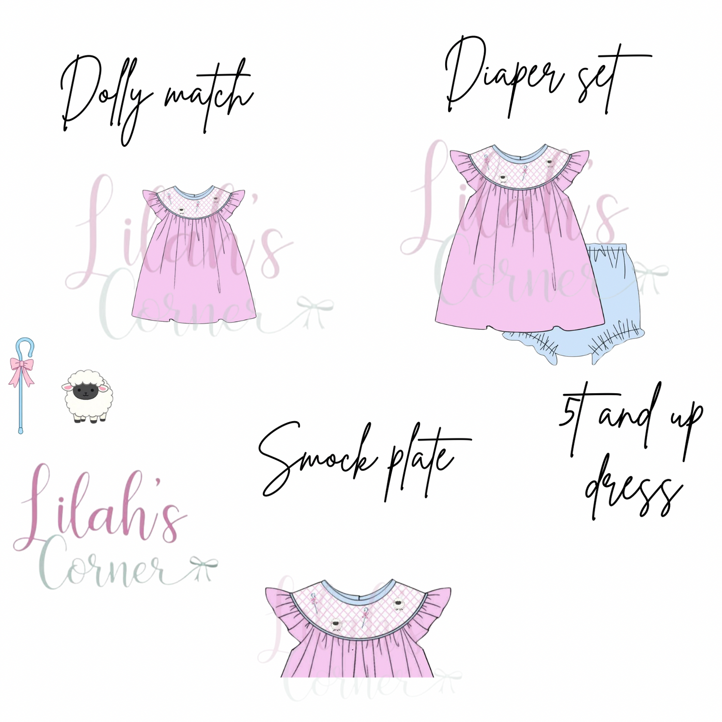 Hand smock everyday princess bloomer set