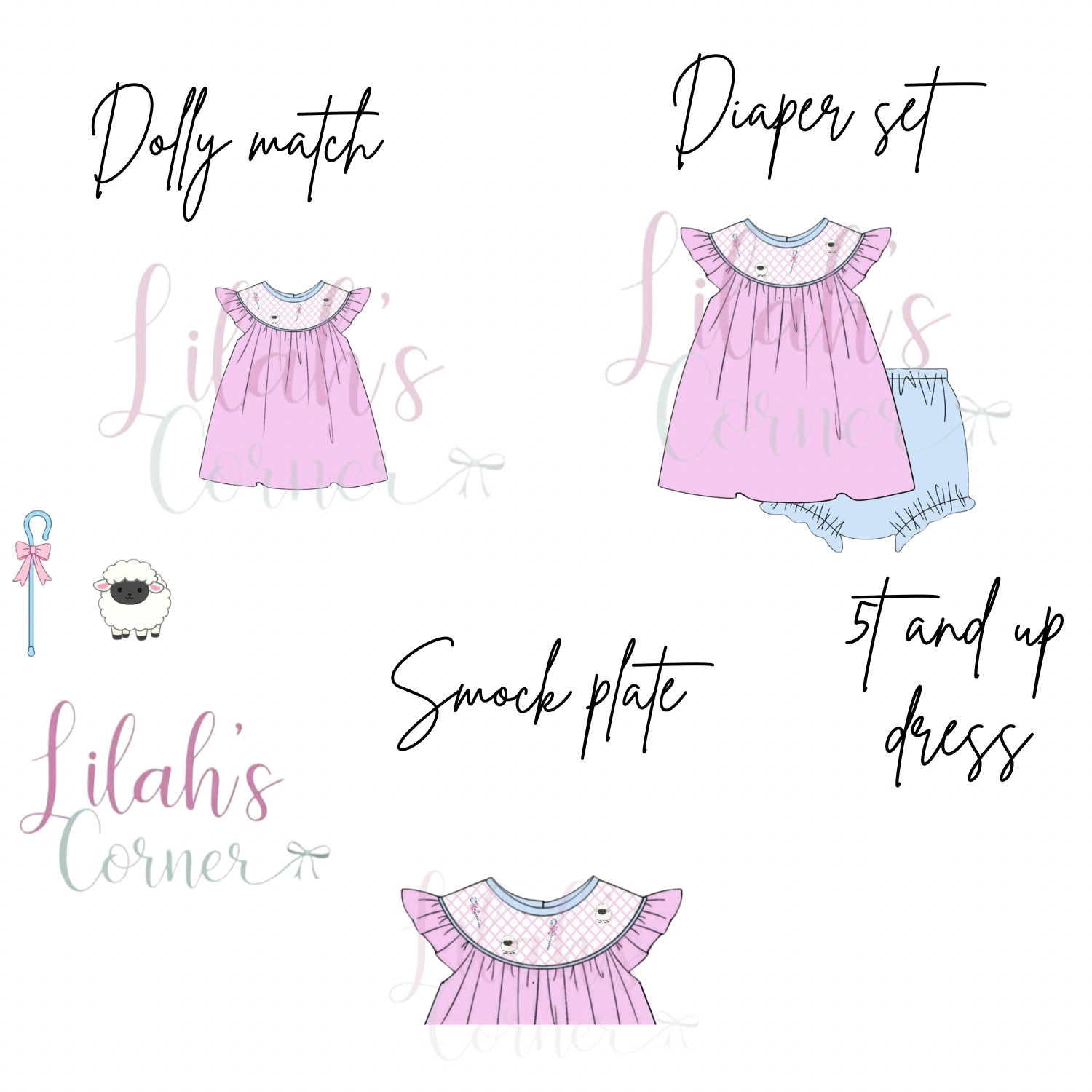 Hand smock everyday princess bloomer set