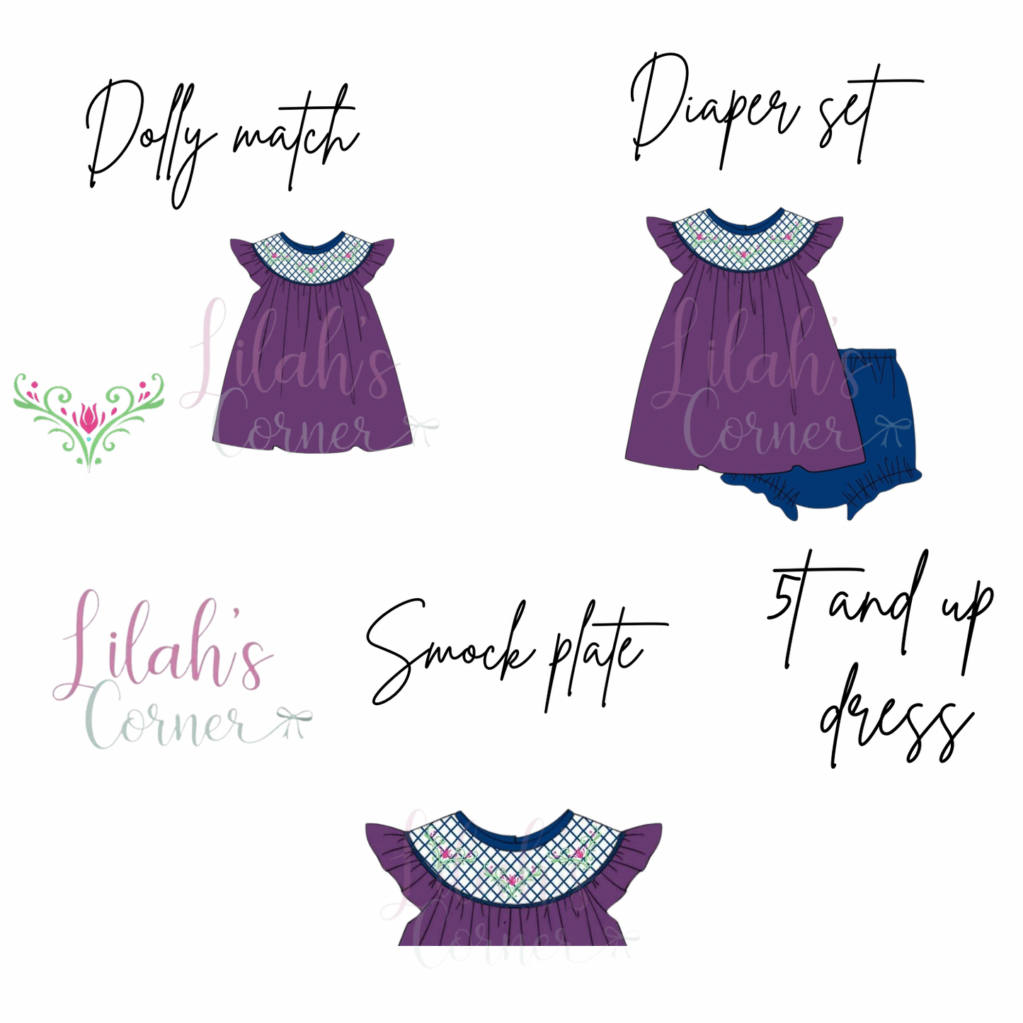 Hand smock everyday princess bloomer set