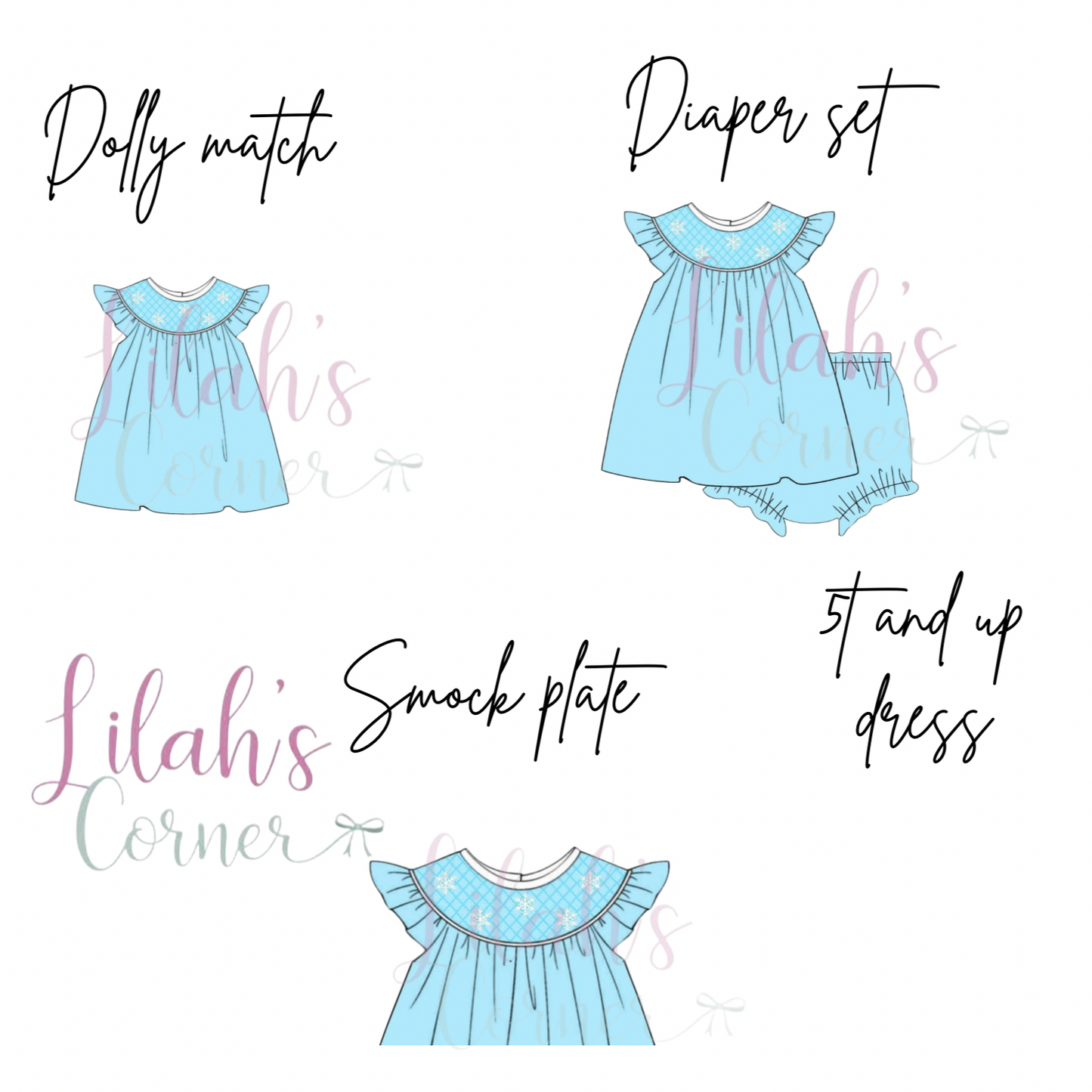 Hand smock everyday princess bloomer set