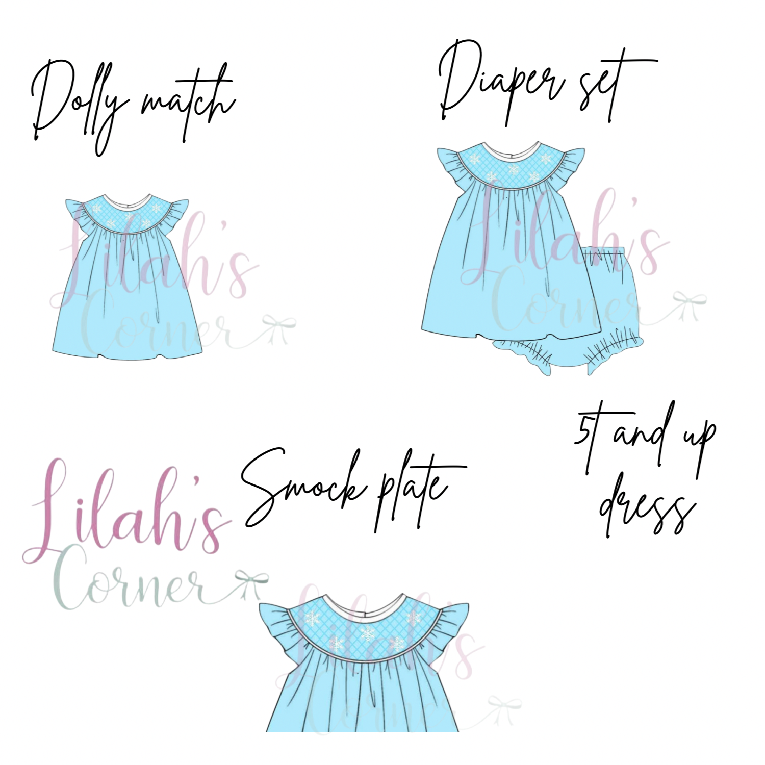 Hand smock everyday princess bloomer set